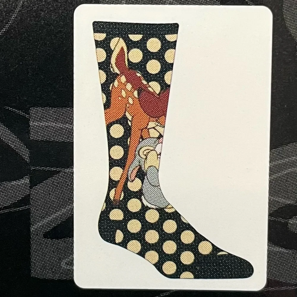 Disney Bambi & Thumper Gray & Beige Crew Socks Size 9-13